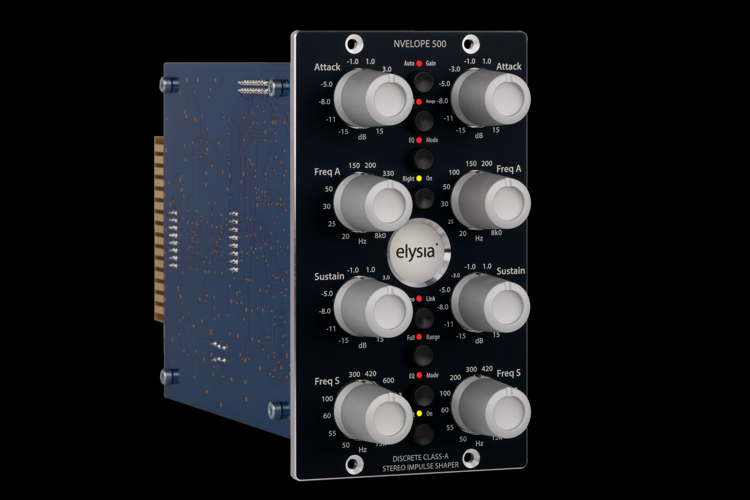 The elysia nvelope 500 is an analog transient shaper for recording mixing and mastering audio.