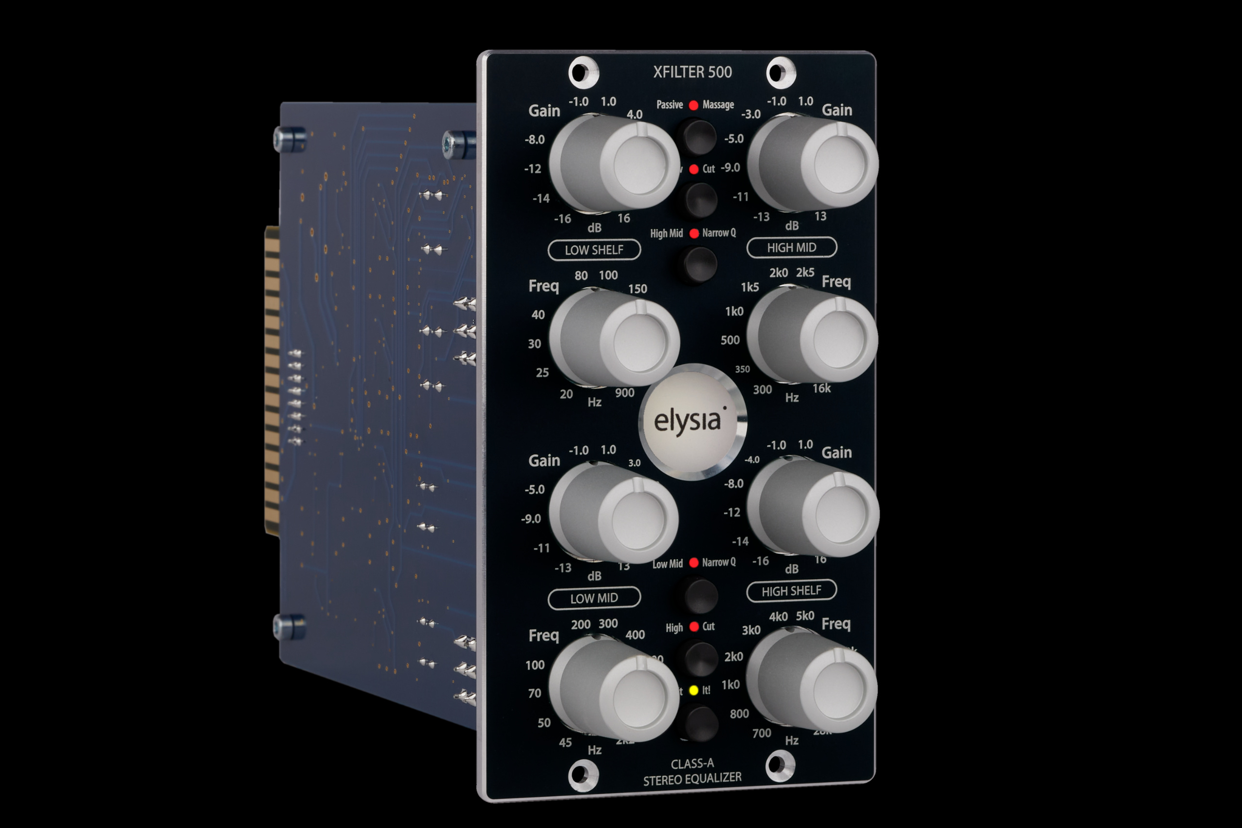 The elysia xfilter 500 is an analog stereo equalizer for recording mixing and mastering audio.